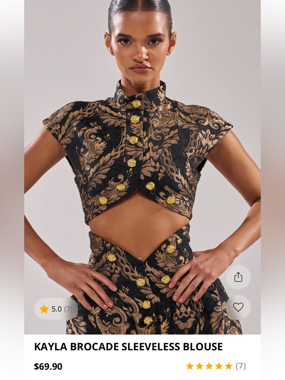 AKIRA Kayla Brocade Sleeveless Blouse